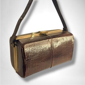 Vintage 1950’s Lizard Skin Box Purse